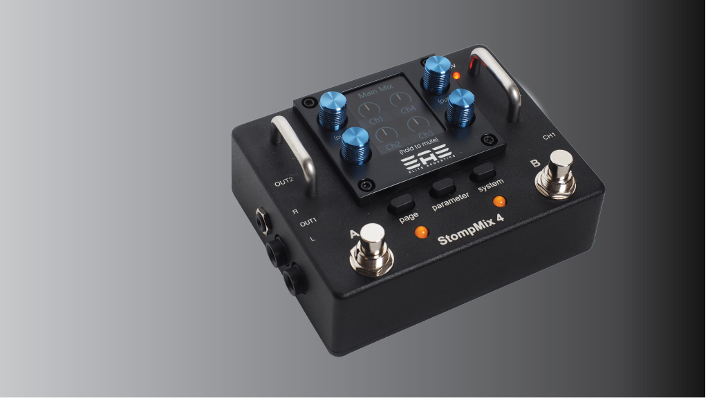 EAE StompMix X4-2 Battery Powered Compact Digital Mixer Pedal